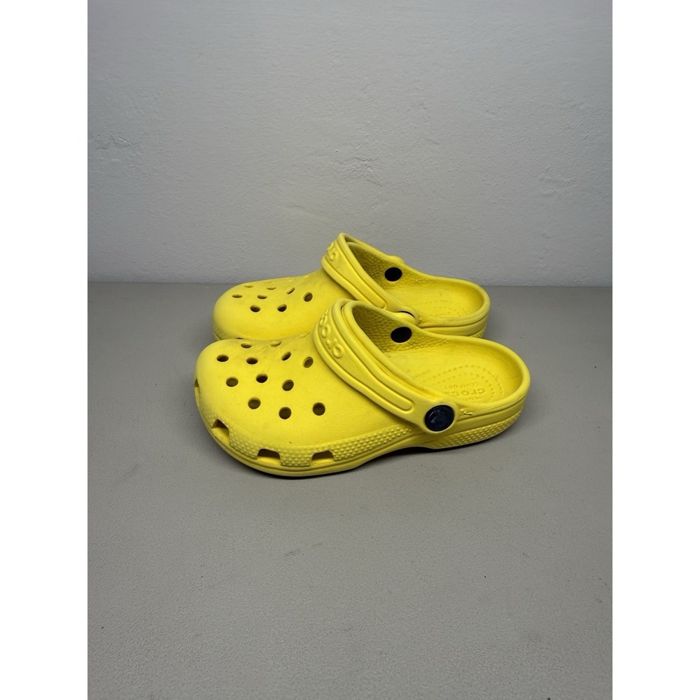 Crocs Classic Yellow Clog Unisex Slip On Youth Sz 11
